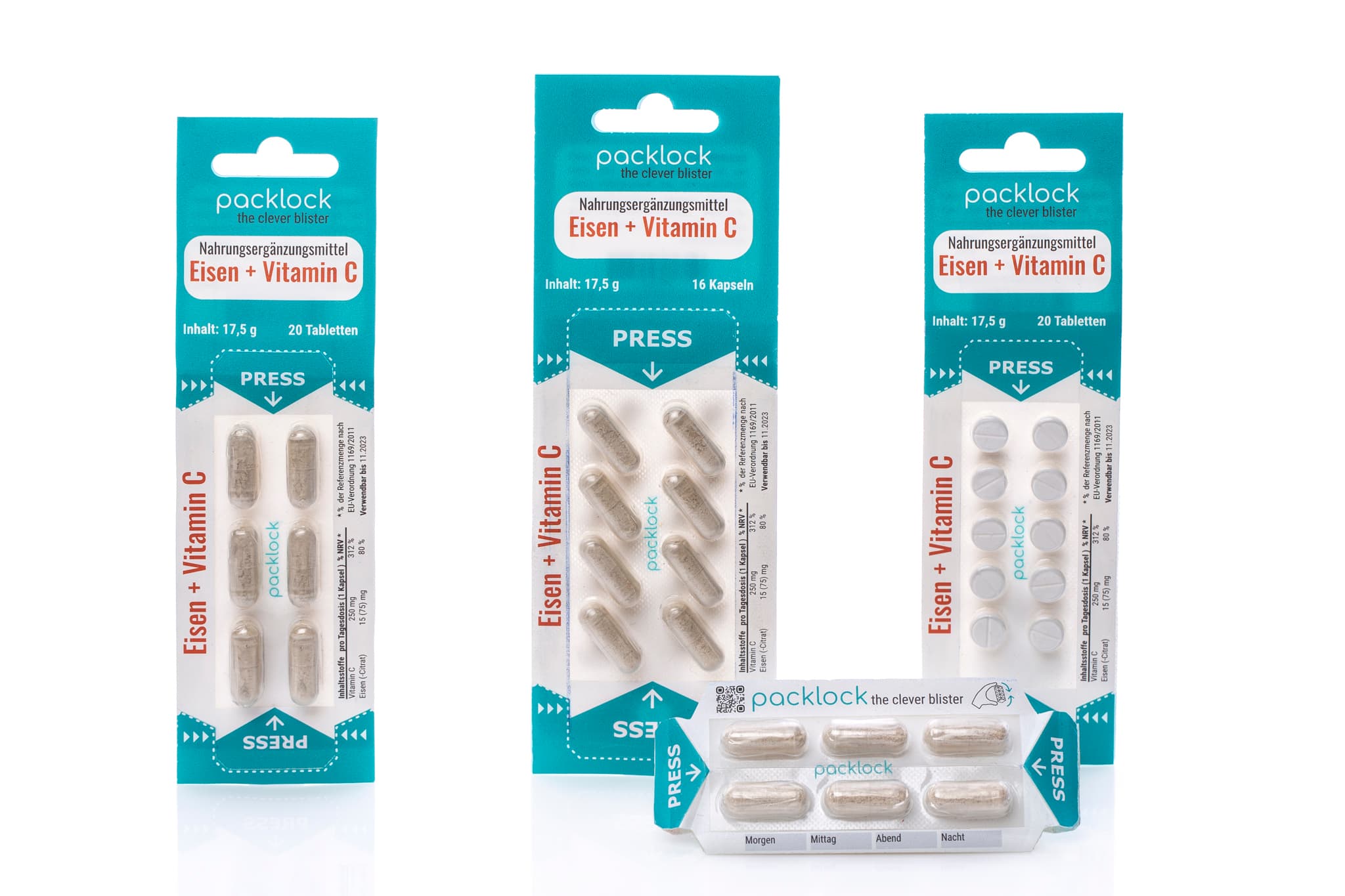 Finished packlock® products ready for retail display